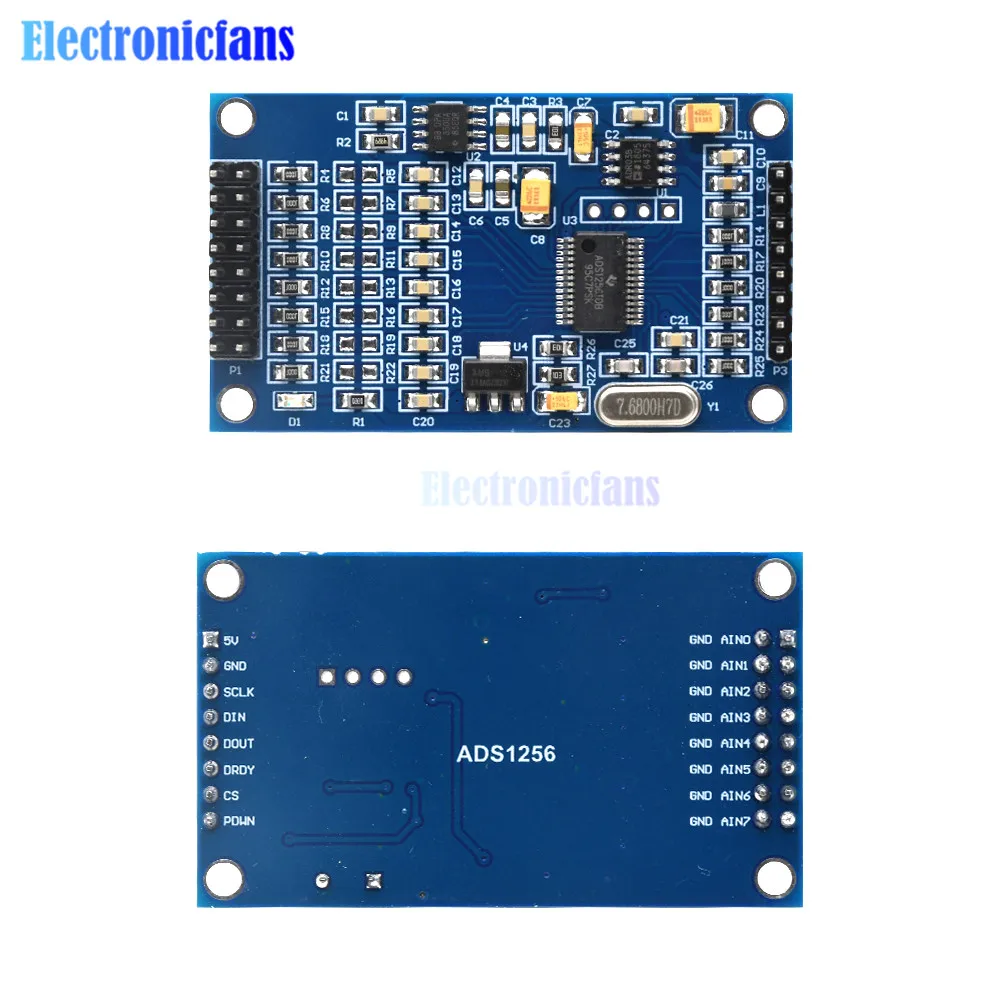 High Precision ADS1256 24 Bit 8 Channel ADC Data Acquisition Board Module AD Collecting Data Acquisition Card