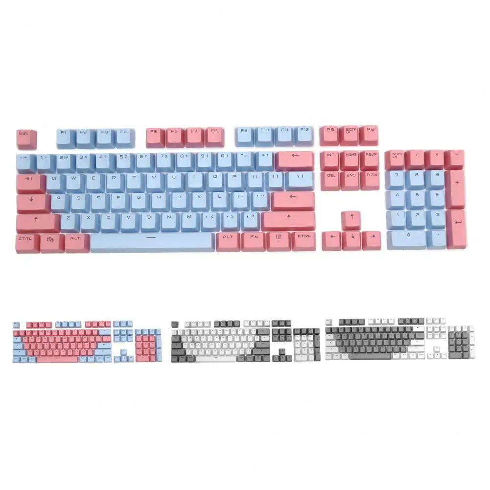 

87 Keys Mechanical Keycaps Contrast Color Backlight PBT Mechanical Keyboard Replacement Keycaps for PC Computer