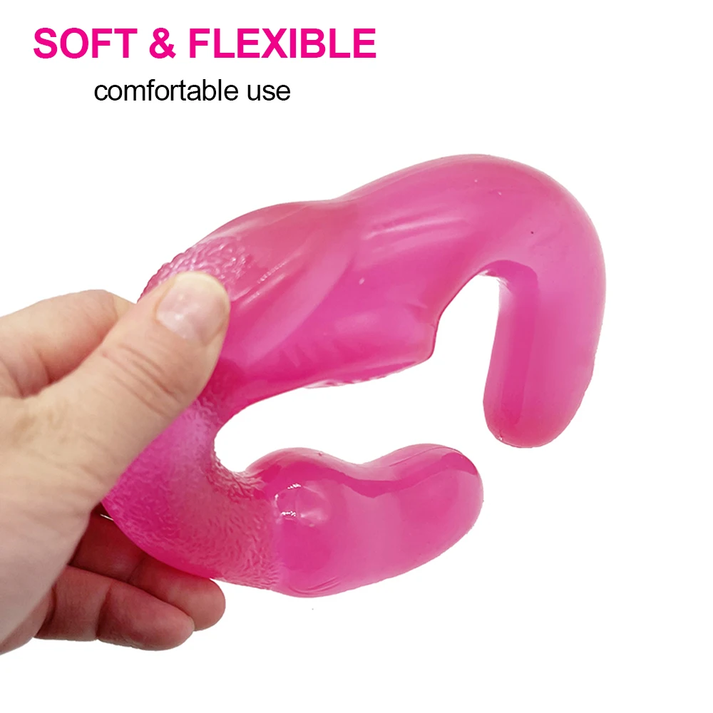 Double Head Dildo for Lesbian Strapless Strapon Dildo Strap on Jelly Dildo Couples G Spot Vagina Anal Massage Sex Toys for Women