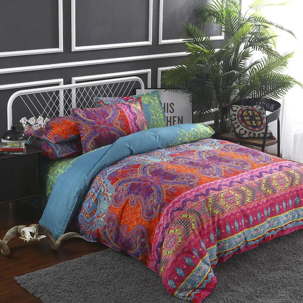 

44 Hot Bohemian style comforter bedding set printing bed set duvet cover sets Queen King Quilt Cover Pillow cases Home Textile