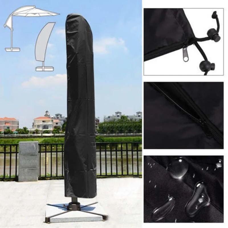 

Waterproof Oxford Cloth Outdoor Banana Umbrella Cover Shade Garden Weatherproof Patio Cantilever Parasol Rain Cover Accessories