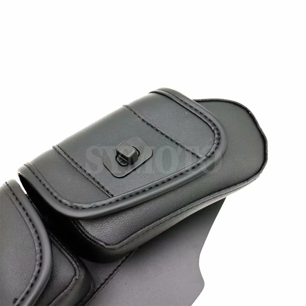 Motorcycle Black 3-Pockets Motorbike Fairing Windshield Bag For Harley Electra Street Glide Touring Bike 1996-2015 Windshields b