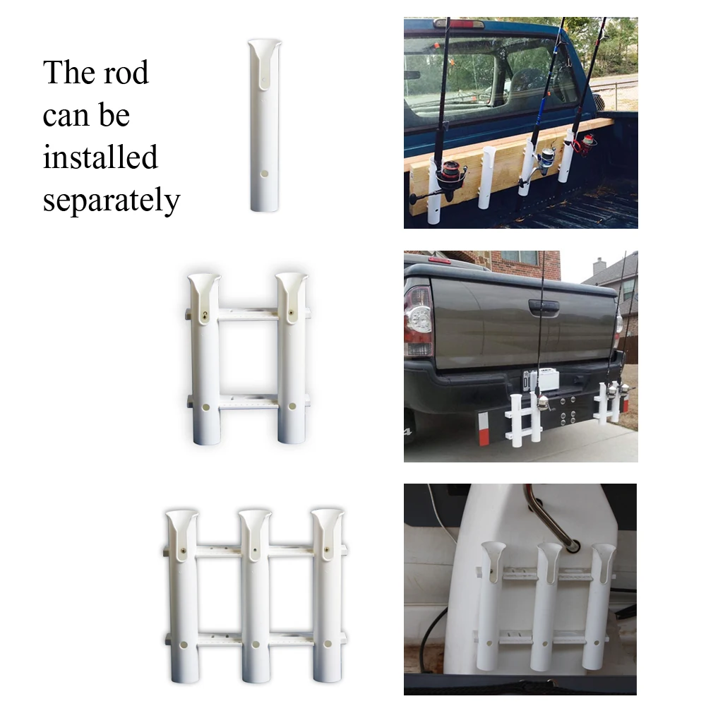 Fishing Rod Holder Fishing Pole Holder for Boat Rod Stand-Off Tube Plastic Rod Holders for Crate Portable Rod Holder for Storage