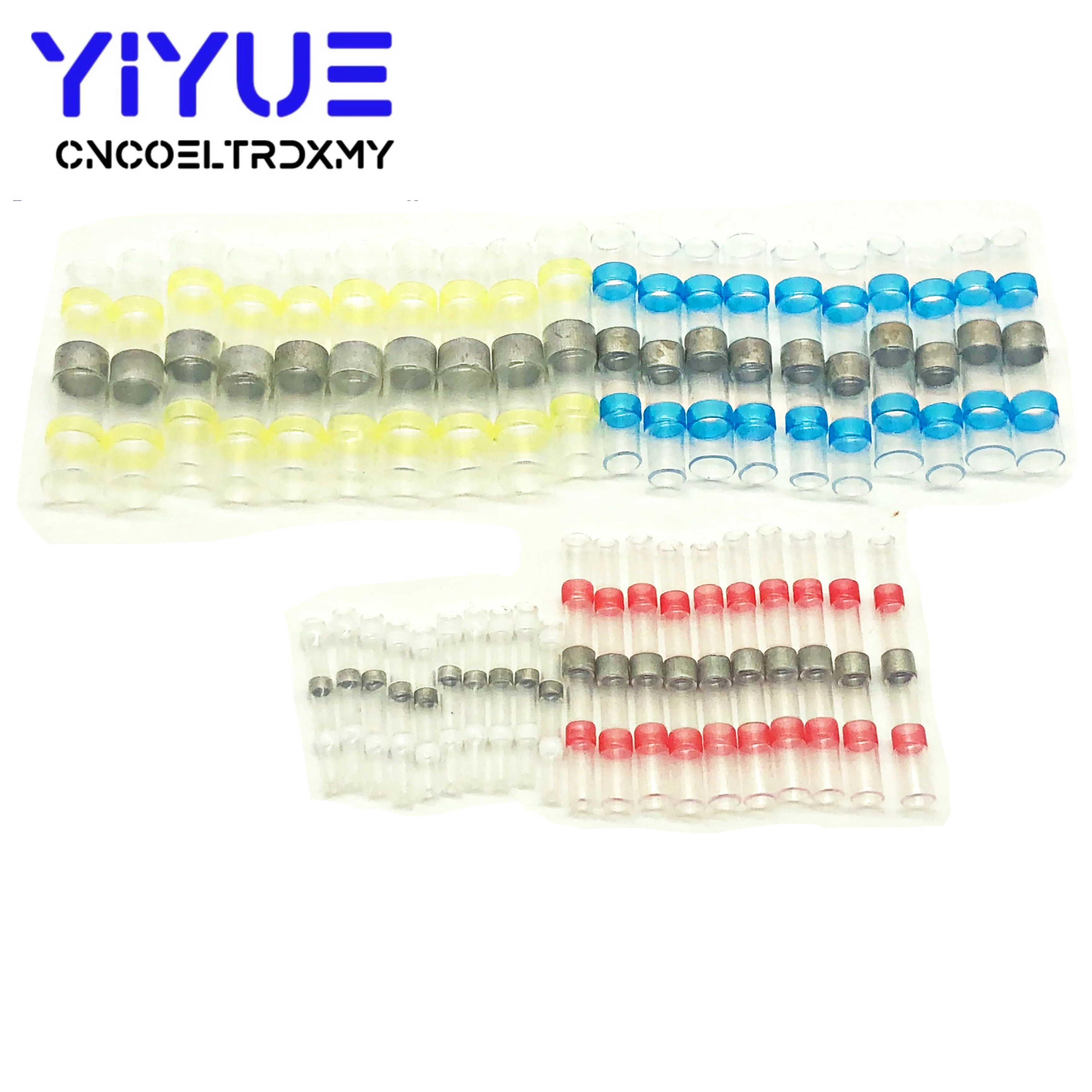 10/20/50PCS Heat Shrink Butt Terminals Waterproof Solder Seal Tinned Copper Electrical Wire Cable Splice Terminal 26-10 AWG
