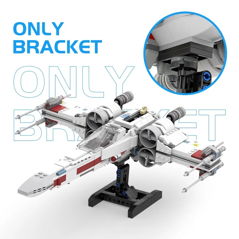 MOC Bracket Display Stand for X-WingSpace Resistance X-winges Fighter 75149 Display Stand Building Blocks Bricks DIY Toys