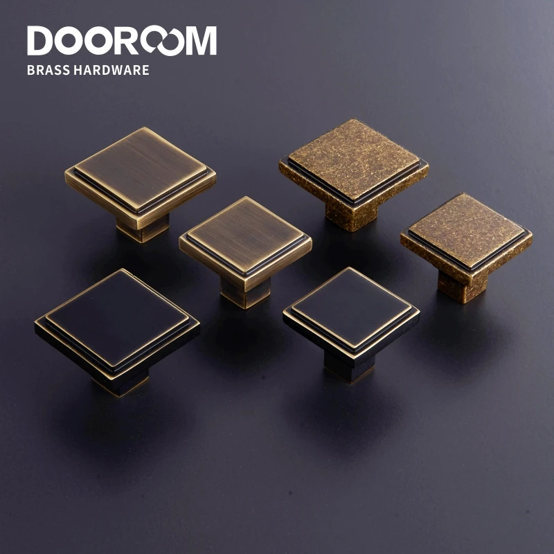 

Dooroom Brass Furniture Handles Wardrobe Dresser Cupboard Cabinet Drawer Shoe Box Pulls Modern Black Antique Knobs