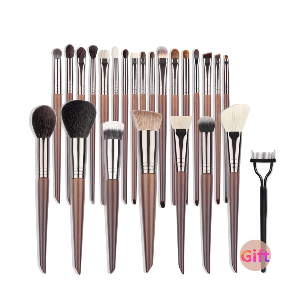 

BETHY BEAUTY 24 PCS Makeup Brushes Set Kit Goat Hair Professional Cosmetic Makeup Tool Blending Brush Foundation Brush