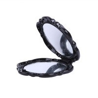 Mini Mirror Retro Rose Flower Portable Small Pocket Makeup Mirror Double Sided Hand Mirrors Compact Cosmetic Beauty Tool Toilet