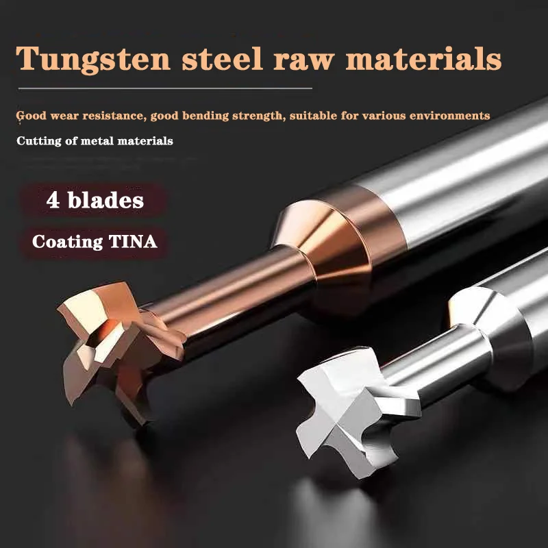 Finger Router Bit Tungsten Carbide Cutter T Lot Cutters for Metal Slot Milling T-Slot For Wood Cutting Cutter