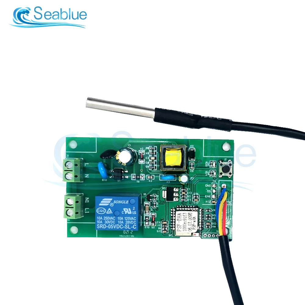 Temperature and Humidity Wireless Wifi Remote Control Module Thermostat Temperature Controller 220V 18B20 Sensor For EWelink
