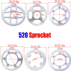 520 Chains 43T/45T/47T/49T Motorcycle Chain Sprockets Rear Back Sprocket For ATV Quad Pit Dirt Bike Motorcycle Motor Moped
