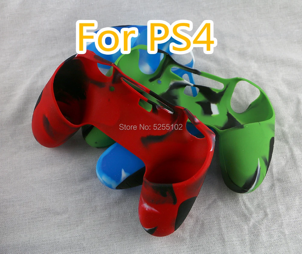 Funda de silicona para mando de Sony PlayStation 4 Dualshock 4, protector de piel, agarre analógico, funda de silicona de dos colores, 1 ud.
