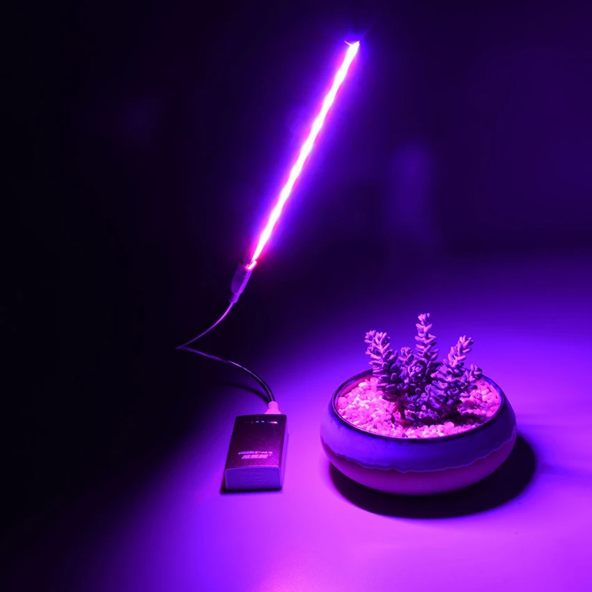 Luci per piante a LED a spettro completo, USB, rosso, blu, 2,5 W, 5 V, luci per coltivazione, piante da interno, semina, verdura e flower фитолам