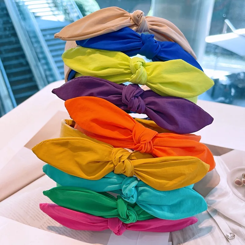 Women Girls Colorful Bow Hairband Headband Adult Hair Accessories