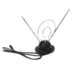 Indoor TV Antenna - VHF / UHF High-Definition TV Antenna with Rabbit Ears