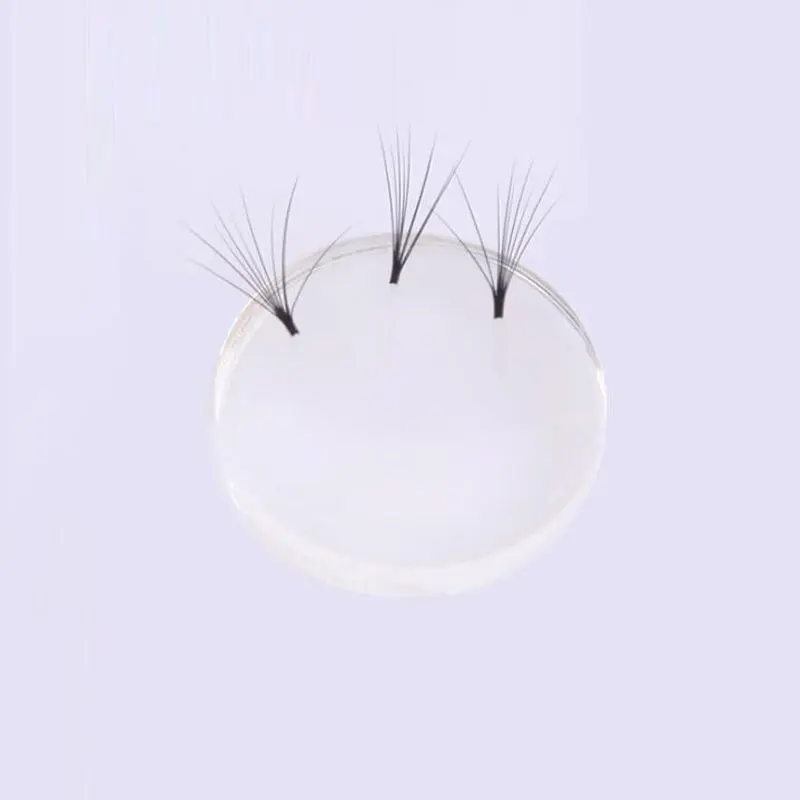 5pcs Silicone Fan Eyelash Stand Holder Transparent Round Eyelashes Extension Pallet Easy Fan Lashes Pad Grafting Makeup Tool