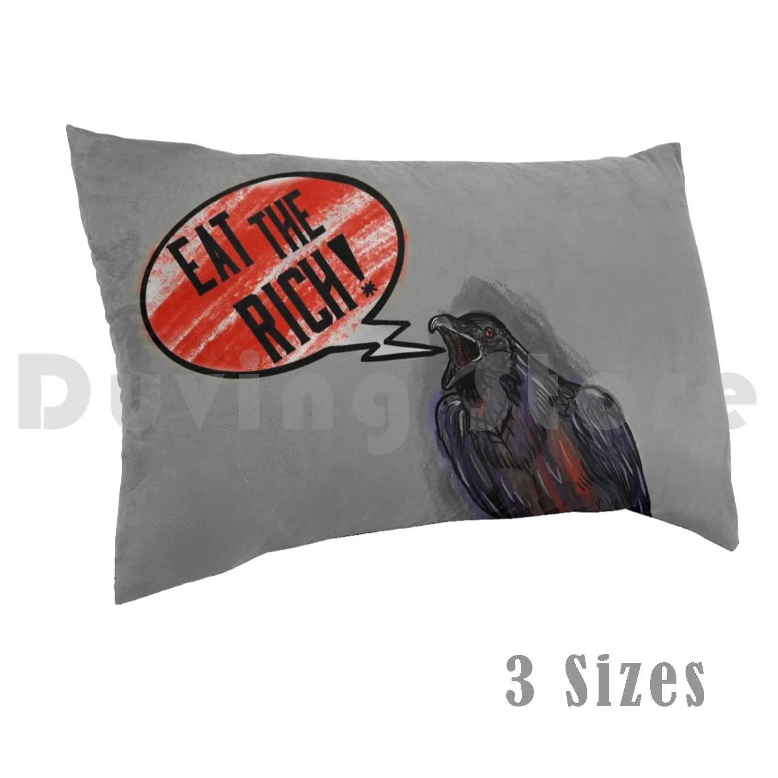 

Eat The Rich Pillow Case Printed 35x50 Raven Festival Eat The Rich Anarchy Haunted Mansion Money Goth