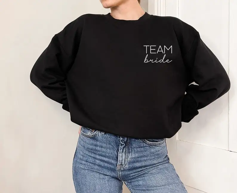 Team Bride Shirt, Bridesmaids Proposal Gifts, Sweater, Maid of Honour Gifts, Maid of Honor Proposal, Bridal Party 100%cotton top