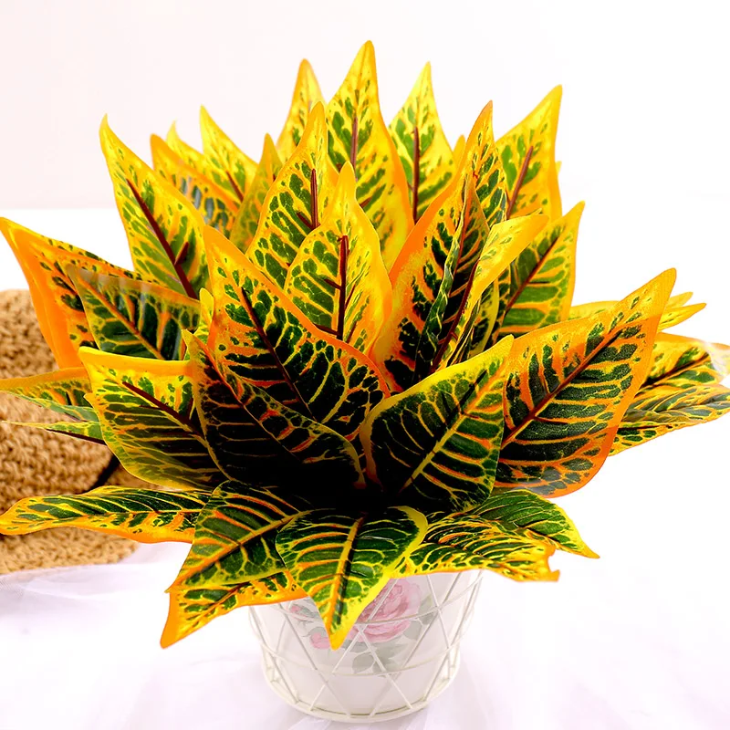 

Искусственные растения 35 см, цветы, шелковые листья, искусственное растение на дереве, искусственные листья, куст для украшения дома, свадьб...