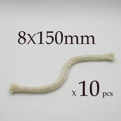 10Pcs 8*150mm length Round Cotton dental alcohol torch Wick Oil Lamp Wicks Burner Alcohol  Rope Cotton Wick