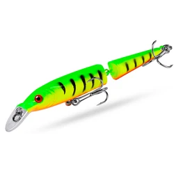 Iscas artificiais de pesca Minnow, Multi Seções, Wobblers Pike, Isca Articulada, Crankbait, Carp Tackle, 10,5 cm, 9g, 1pc