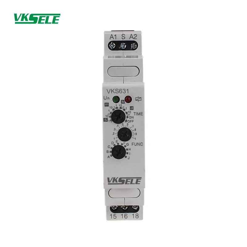 VKS631 SPDT multi functions timer relay SPDT timer delay relay with 10 functions  time relay