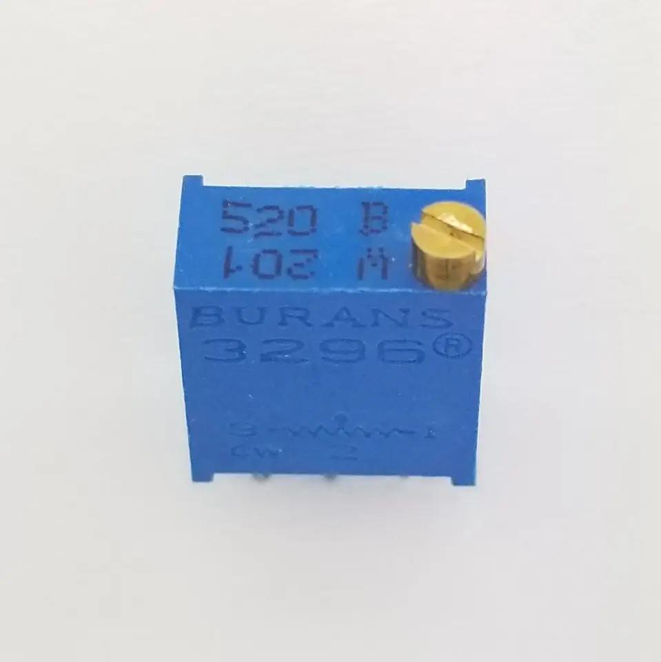 10PCS  Burans 3296W  Potentiometer ResistanceOhm Trimpot Trimmer 1K 2K 5K 10K 20K 50K 100K 200K 500K 1M Ohm 100R 200R 500R