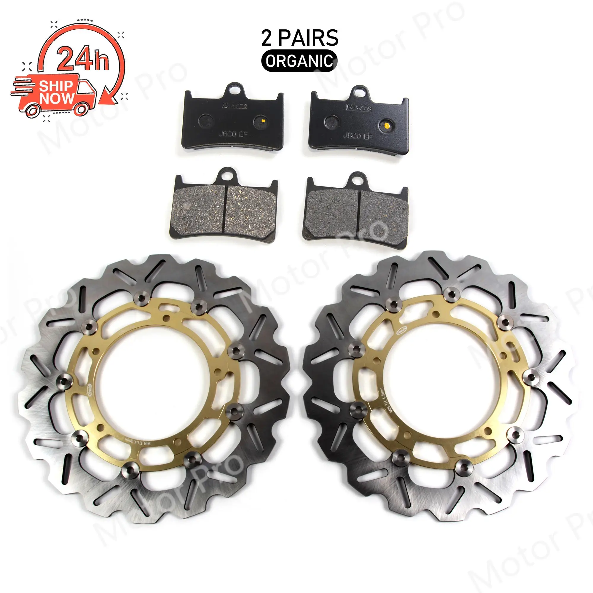 For Yamaha FZ8 Fazer 800 2011 - 2015 Front Brake Disc Rotor Pads Motorcycle Accessories CNC Aluminum Fazer800 2012 2013 GOLD