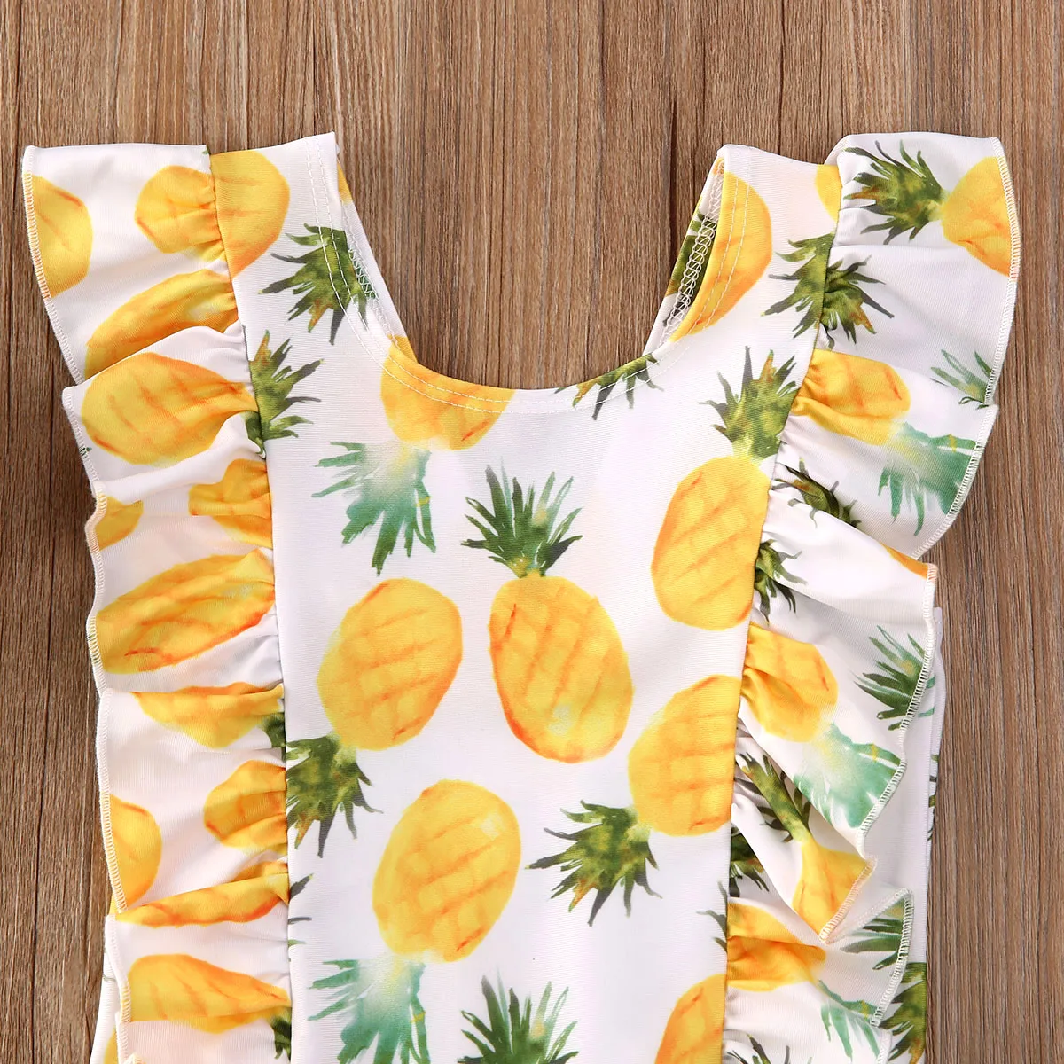 Maillot de bain une pièce imprimé ananas pour enfants, maillots de bain pour bébés filles, maillots de bain d\'été pour enfants, 1 à 5 ans, nouveau