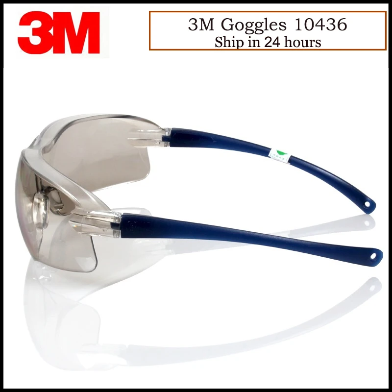 3M 10436 Safety Protective Goggles Streamlined Protective Glasses Mirror Reflective Scratch Resistant lenses G82310