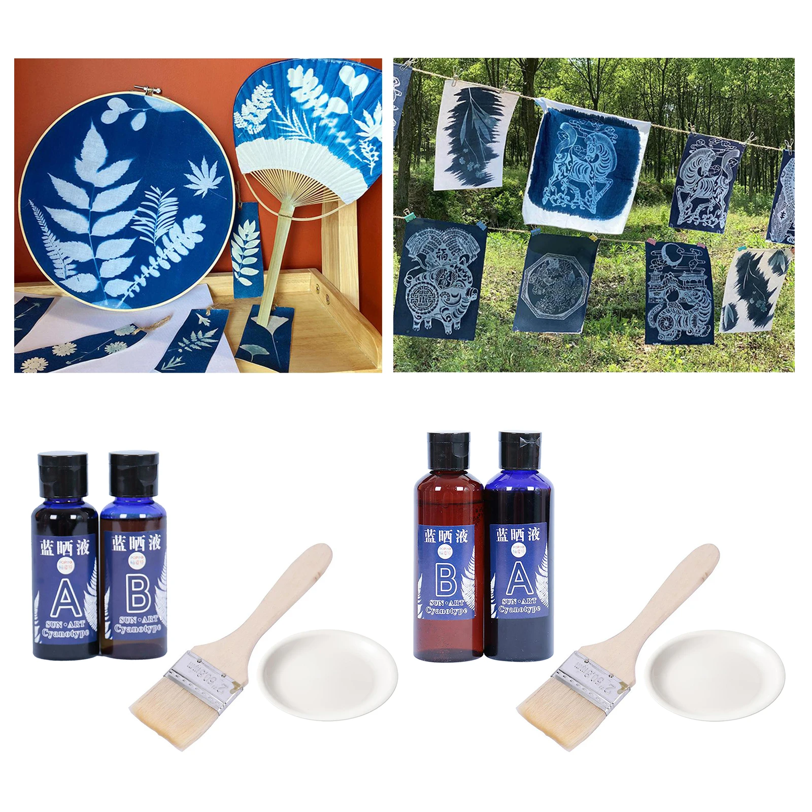 Sensibilità al cianotipo Jacquard Blueprint Kit fai-da-te fotografia artigianale con pennello