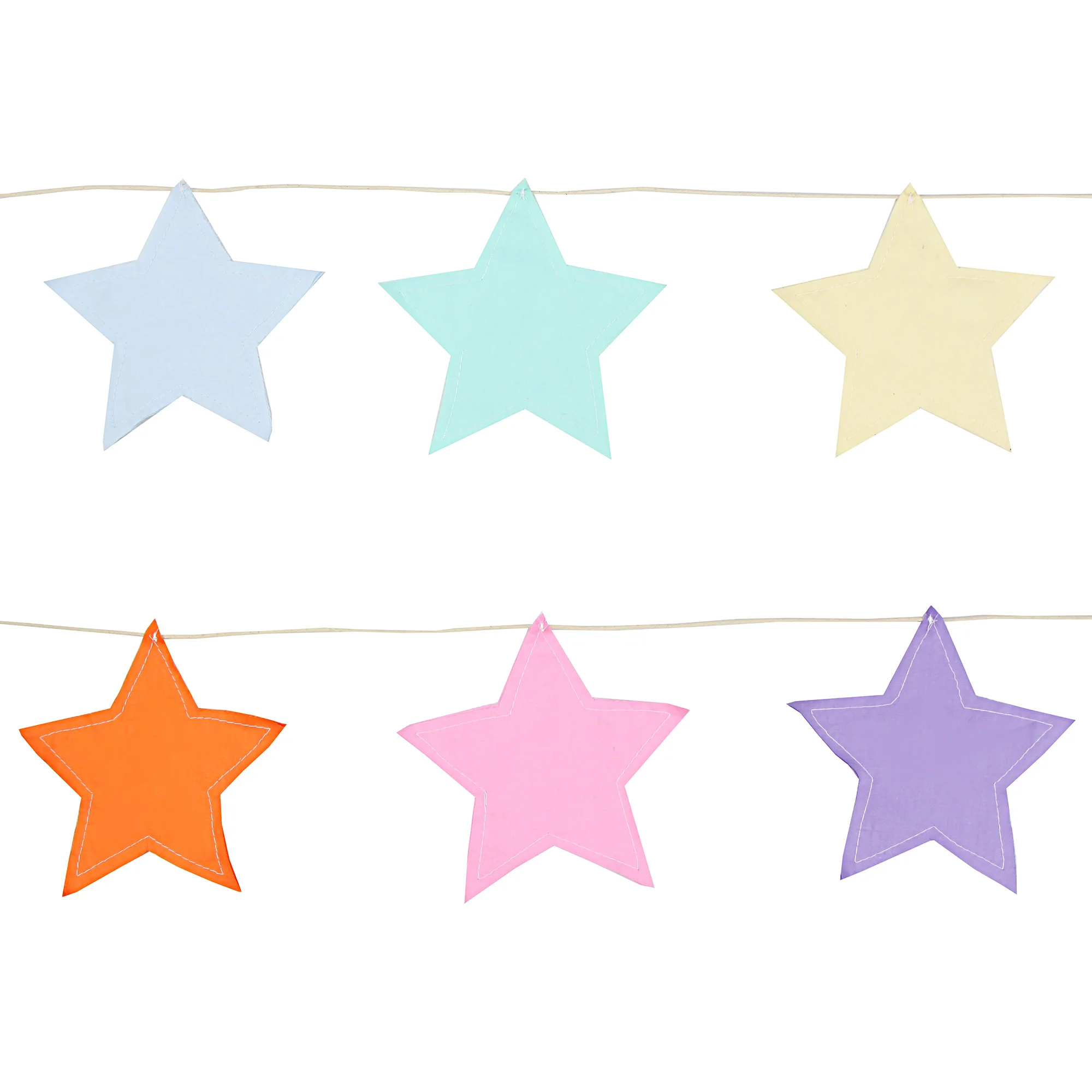 New Birthday Party Decoration 3m 12 Flags Fabric Bunting Pennant Princess Party Decoration Banner