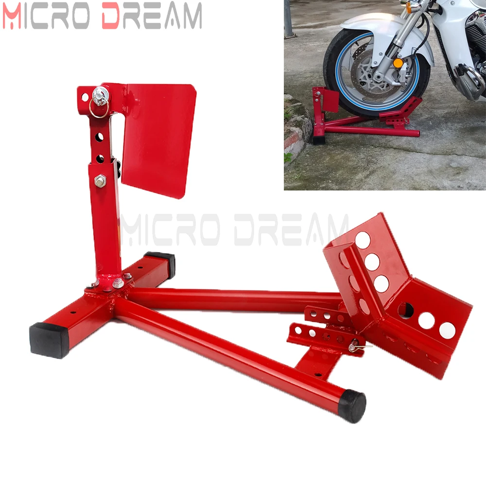 Herramienta de soporte de reparación de elevador de rueda delantera de motocicleta, Universal, para la mayoría de neumáticos de 15 "-20", Harley, Honda, Suzuki, Kawasaki, Yamaha, Ducati