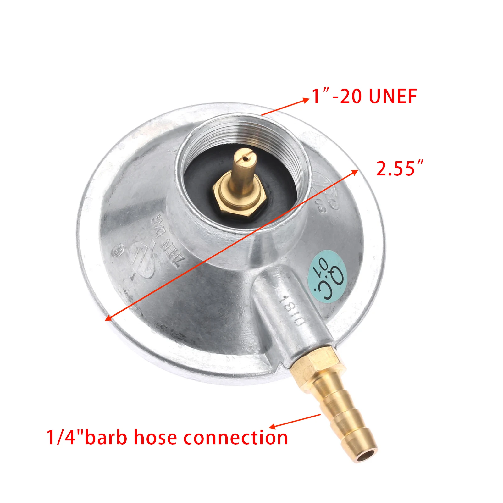 1pc zbiornik na propan niskie ciśnienie Regulator gazu z wylotem 1/4in Barb złączka do węża wlot 1-20in UNEF jeden funt zbiornik na propan BBQ