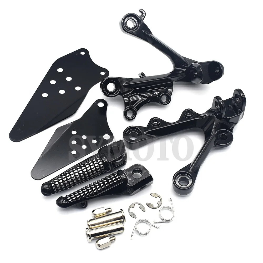 Motorcycle Front Footpegs Foot Pegs Footrest Pedals Bracket For KAWASAKI ZX6R ZX-6R ZX 6R ZX636 2009 2010 2011 2012 2013 2014