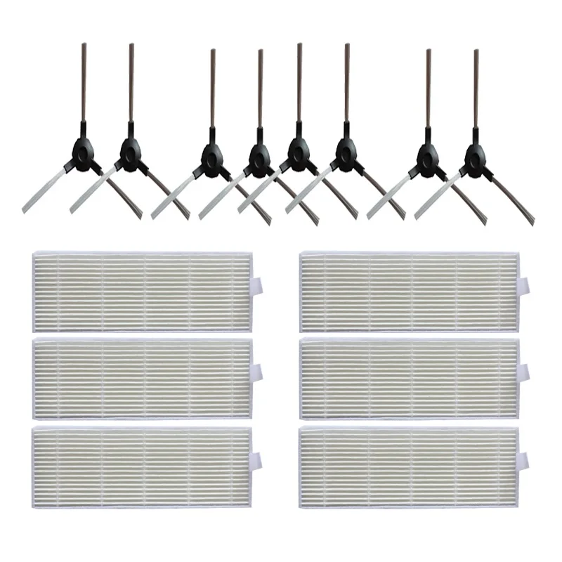 مجموعة قطع غيار لمكنسة كهربائية روبوت Cleanmate S950 ، فرشاة جانبية ، فلتر Hepa