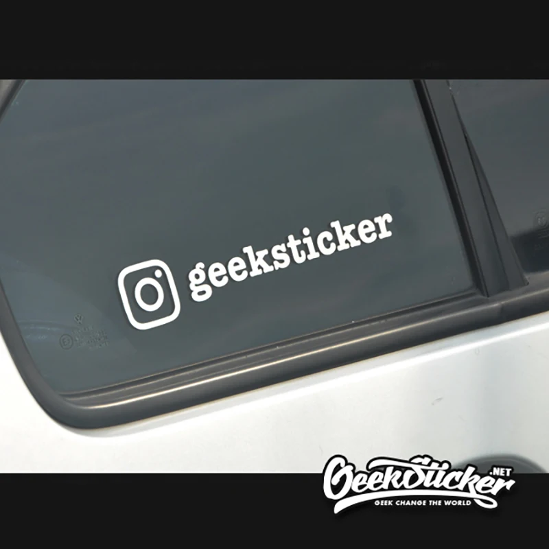 Customized Personalized Die Cut Instagram User Name Waterproof Reflective Car and Motorcycle Decals Bumper Ins Sticker