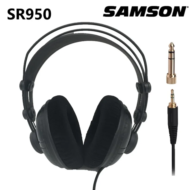 SAMSON SR950 Professional Studio Reference Monitor Headphone Dynamic Headset Closed Ear Design For Recording Monitoring Game DJ