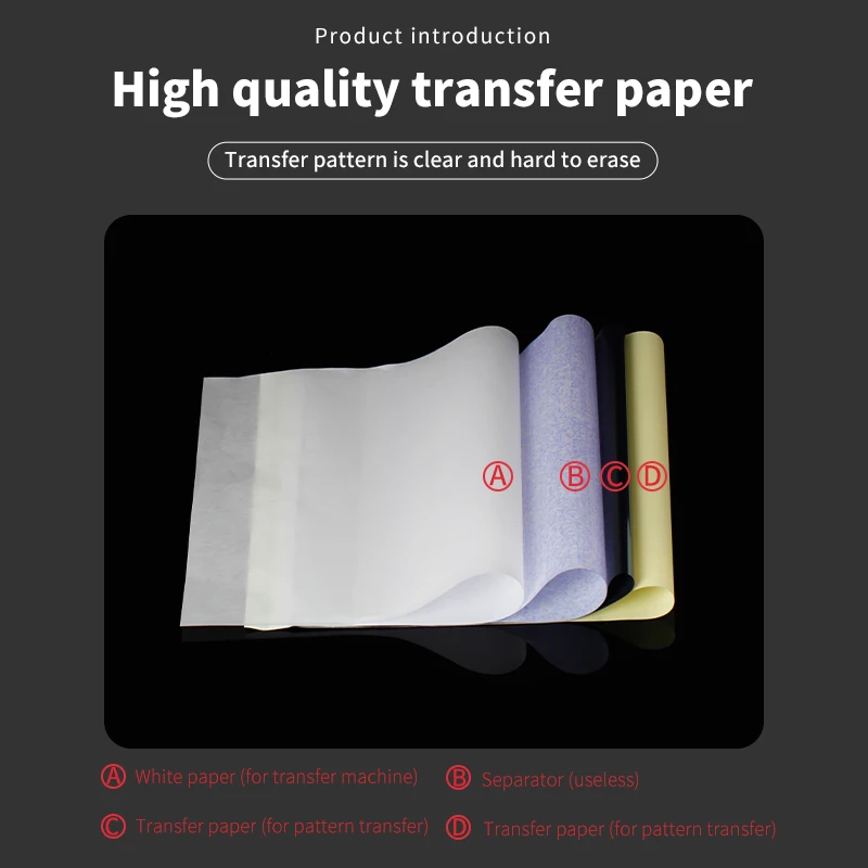 50/100PCS/Box Tattoo Transfer Paper Tattoo Stencil Carbon Thermal Tracing Hectograph Transfer Copy Paper A4 Size Tattoo Supply