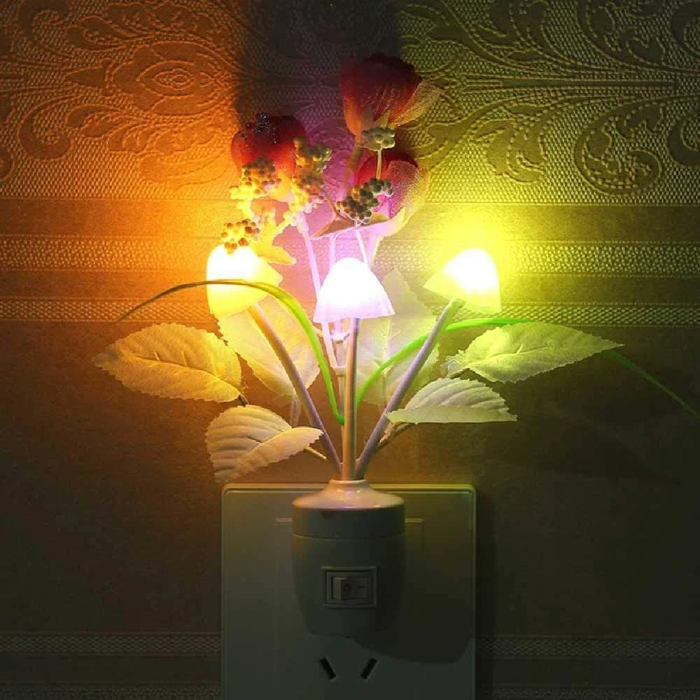 Tulip led Light Control Induction Colorful Night Light Vase Led Small Night Light Creative Products Plug Light