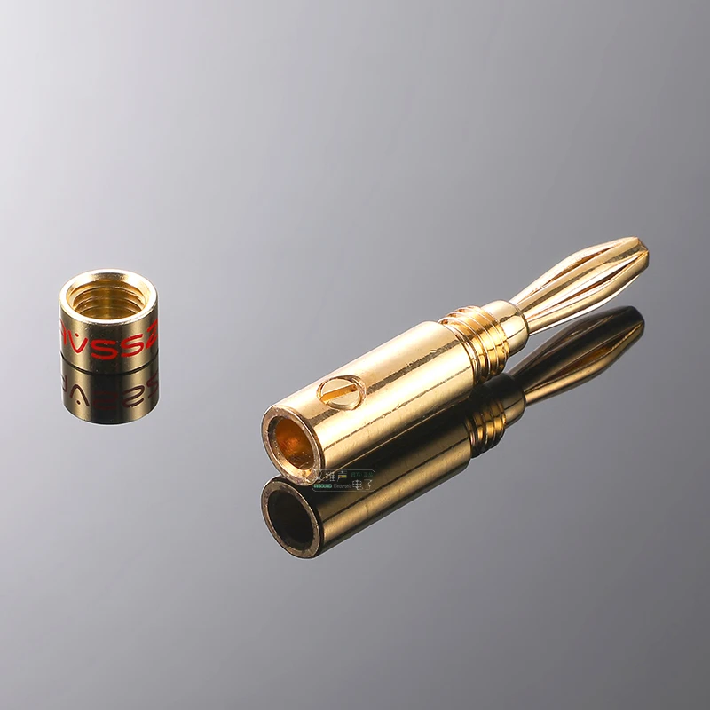 Z włókna węglowego Audio złącze wtykowe bananowe wszystkie metalowe Rhodium Plated głośnik wzmacniacz wtyczka złącze typu Banana Jack zacisk do 4mm kabel