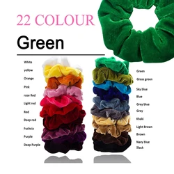 Korea Velvet Solid Hair Scrunchie Women Girls Elastic Hair Rubber Bands Hair Tie Rope Ponytail Holder Hair Accessories