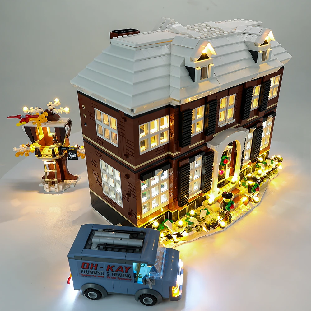 LED Light Kit For Christmas Gift 21330 Home Alone House Street View Building Blocks Bricks  Toy Lamp Set No Model RC Version