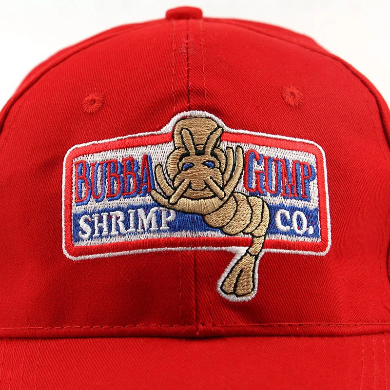 Adjustable Bubba Gump Baseball Cap Shrimp Hat Forest Gump Costume Hats Embroidered Hat for Hallowen Costume