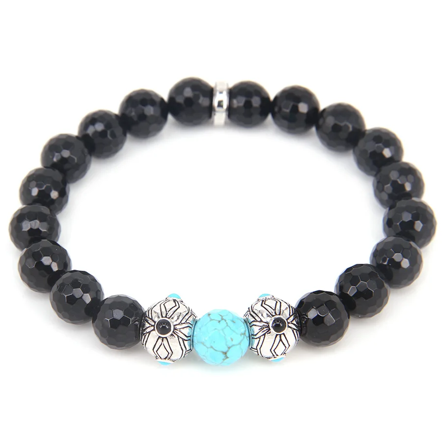 HEMISTON Thomas Style Black Cut Bead Bracelet  Rebel  ETHNIC Beads Bracelet For Men Women width 1.0CM Gift TS