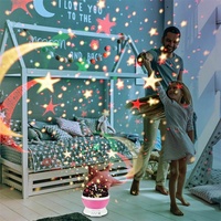 LED Neon Night Light Projector Star Sky Rotating Starry Lamp Baby Room Decoration Atmosphere Lamp Kids Gift Disco Ball