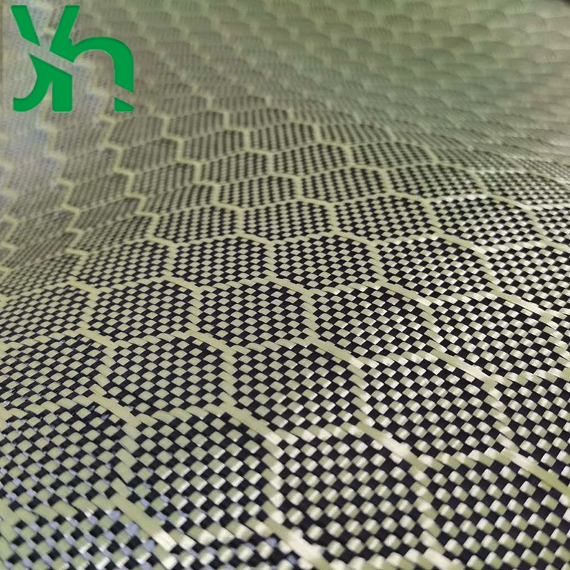 3K240g yellow hexagonal football carbon fiber cloth, used to modify the off-road vehicle shell, engine cover