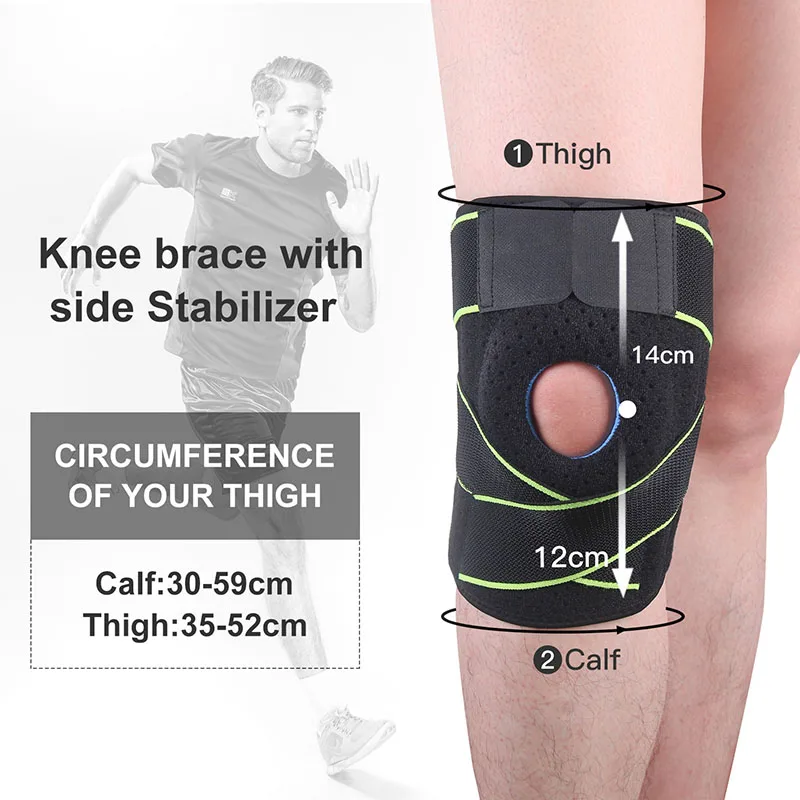 

1pcs Silicone Knee Support Belt Stabilizer Gym Sports Patella Brace Kneepad Protector Basketball Volleyball Compression Kneecap