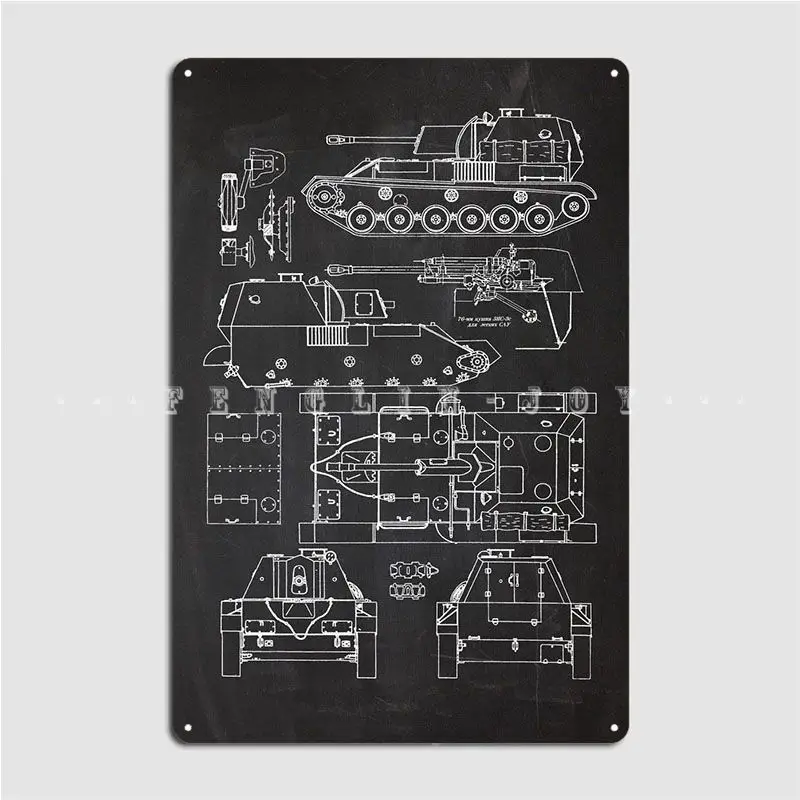 Su 76 Self-Propelled Gun Metal Sign Wall Plaque Club Home Pub Garage Personalized Tin Sign Poster