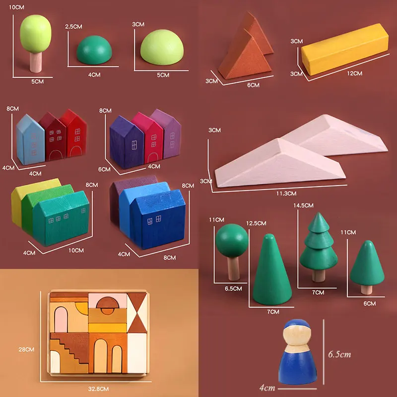 Montessori Rainbow Wood Blocks 6